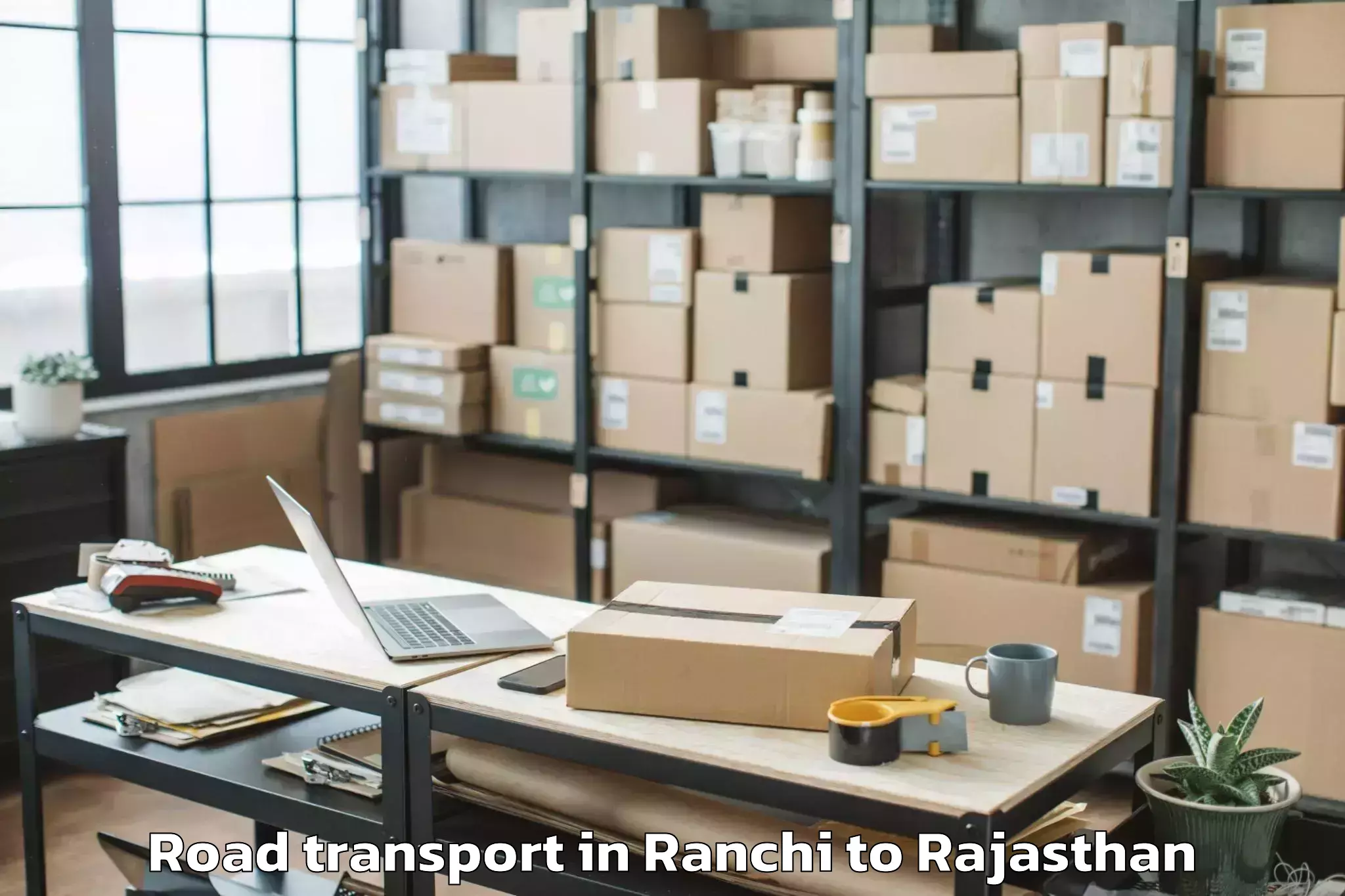 Top Ranchi to Jhadol Road Transport Available